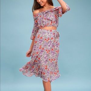 LULU’S Floral Print Two Piece